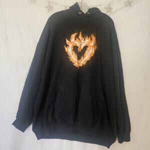 Sapnap 4XLarge Mens 4 Million Suscribers Limited Edition Flame Heart Hoodie USA